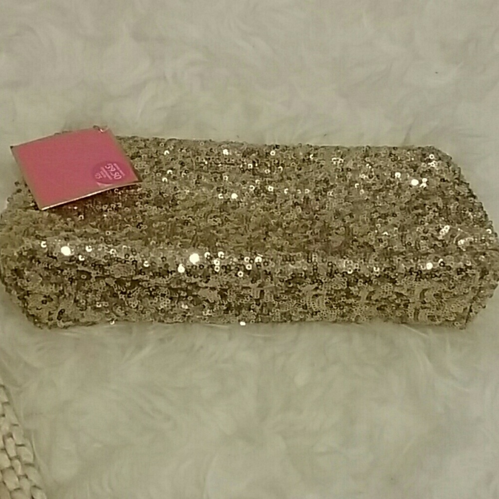 NWT- Victoria's Secret Gold Sequined Clutch
